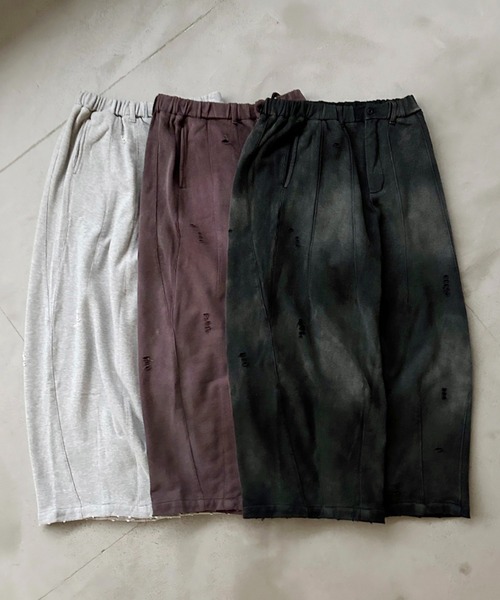 kutir(クティール)の「FADEPROCESSING THERMAL DOCKING DAMAGE BAGGY SWEAT PANTS/フェード加工サーマルドッキングダメージバギースウェットパンツ(スウェットパンツ・メンズ・杢グレー/ブラウン/ブラック・SMALL/MEDIUM/LARGE)」の13枚目の写真