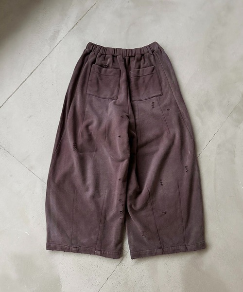 kutir(クティール)の「FADEPROCESSING THERMAL DOCKING DAMAGE BAGGY SWEAT PANTS/フェード加工サーマルドッキングダメージバギースウェットパンツ(スウェットパンツ・メンズ・杢グレー/ブラウン/ブラック・SMALL/MEDIUM/LARGE)」の9枚目の写真