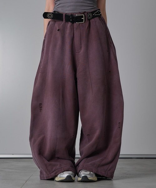 kutir(クティール)の「FADEPROCESSING THERMAL DOCKING DAMAGE BAGGY SWEAT PANTS/フェード加工サーマルドッキングダメージバギースウェットパンツ(スウェットパンツ・メンズ・杢グレー/ブラウン/ブラック・SMALL/MEDIUM/LARGE)」の14枚目の写真