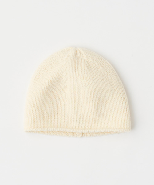 UNFIL アンフィル / french merino felt yarn chuncky-knit beanie