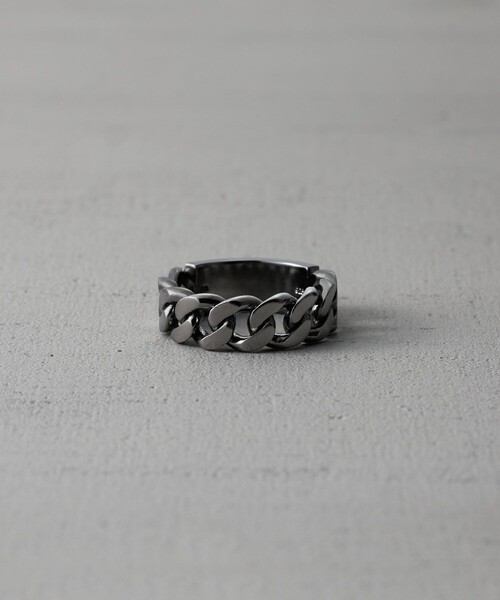 and cloud（アンドクラウド）の「Chain Reversible Ring（リング・レディース・ブラック・#17/#15/#13/#11）」の2枚目の写真