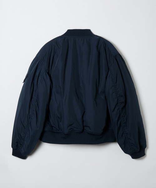 soduk（スドーク）の「double zip ma-1 jacket（MA-1・レディース・ブラック/ネイビー・ONE SIZE）」の4枚目の写真