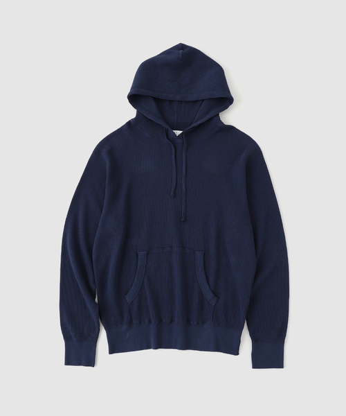 SAVE KHAKI UNITED（セーブカーキユナイテッド）の「SAVE KHAKI UNITED / セーブ カーキ ユナイテッド ワッフル フーディ（パーカー・メンズ・グレー/ブラック/ネイビー・MEDIUM/LARGE/X-LARGE）」の3枚目の写真