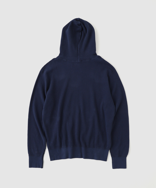 SAVE KHAKI UNITED（セーブカーキユナイテッド）の「SAVE KHAKI UNITED / セーブ カーキ ユナイテッド ワッフル フーディ（パーカー・メンズ・グレー/ブラック/ネイビー・MEDIUM/LARGE/X-LARGE）」の4枚目の写真