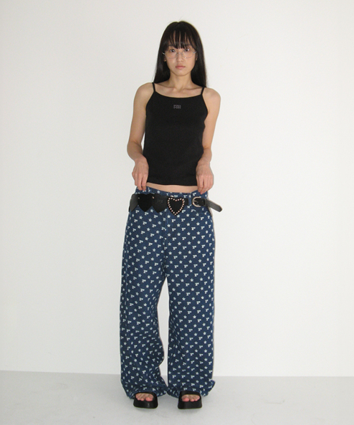 RONRON(ロンロン)の「SIMPLE LOGO POINT SLEEVELESS BLACK(Tシャツ/カットソー・レディース・その他・FREE)」の2枚目の写真