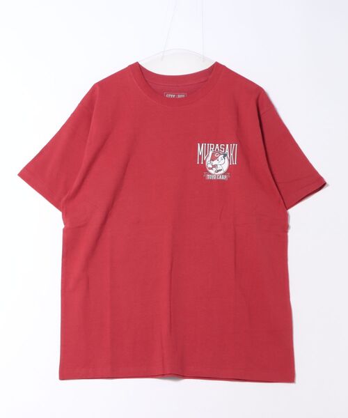 ムラサキスポーツ(ムラサキスポーツ)の「【ムラサキスポーツ限定 広島カープ×ムラサキスポーツコラボ 半袖Tシャツ バックプリント HRSM-CARP-BOYA(Tシャツ/カットソー・メンズ・ホワイト/レッド・M/L)」の3枚目の写真