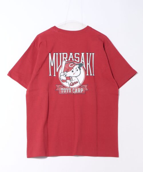 ムラサキスポーツ(ムラサキスポーツ)の「【ムラサキスポーツ限定 広島カープ×ムラサキスポーツコラボ 半袖Tシャツ バックプリント HRSM-CARP-BOYA(Tシャツ/カットソー・メンズ・ホワイト/レッド・M/L)」の11枚目の写真
