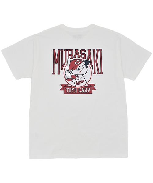 ムラサキスポーツ(ムラサキスポーツ)の「【ムラサキスポーツ限定 広島カープ×ムラサキスポーツコラボ 半袖Tシャツ バックプリント HRSM-CARP-BOYA(Tシャツ/カットソー・メンズ・ホワイト/レッド・M/L)」の5枚目の写真