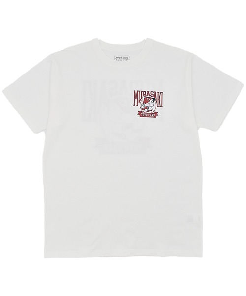 ムラサキスポーツ(ムラサキスポーツ)の「【ムラサキスポーツ限定 広島カープ×ムラサキスポーツコラボ 半袖Tシャツ バックプリント HRSM-CARP-BOYA(Tシャツ/カットソー・メンズ・ホワイト/レッド・M/L)」の4枚目の写真
