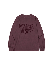 VLT LOGOプリントオーバーサイズピグメントロングスリーブ [4色]