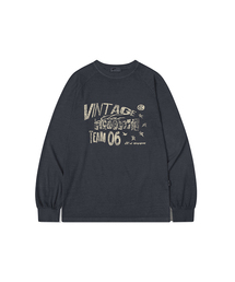 VLT LOGOプリントオーバーサイズピグメントロングスリーブ [4色]