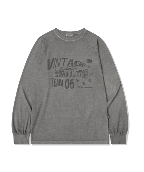 ESCAPEFROM（エスケープフロム）の「VLT LOGOプリントオーバーサイズピグメントロングスリーブ [4色]（Tシャツ/カットソー・レディース・ブルー/グレー/バーガンディー/ブラウン・MEDIUM）」の8枚目の写真