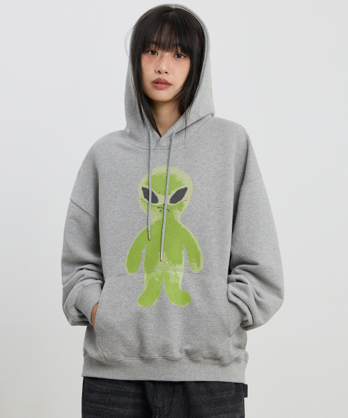 HOODHOOD(フッドフッド)の「エイリアングラフィックフードグレー(パーカー・レディース・その他・1/2)」の2枚目の写真