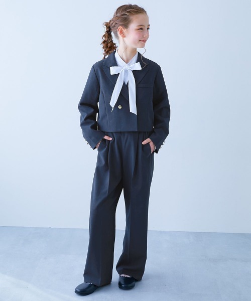 セール】フォーマル ガールズ ロングパンツ 卒服3点セット（スーツ