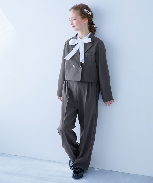 デビロック　フォーマル3点セット チャコール　 120cm devirock（デビロック）の「フォーマル ガールズ ロングパンツ 卒服3点
