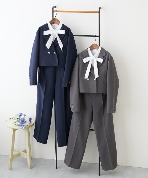 卒服　セットアップ　
女の子 セール】フォーマル ガールズ ロングパンツ 卒服3点セット（スーツ