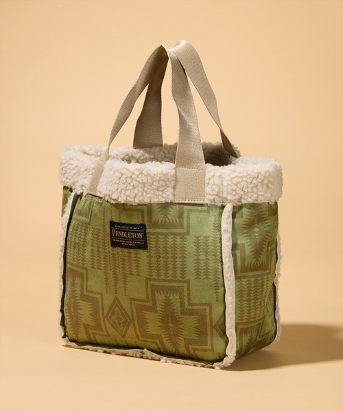 PENDLETON(ペンドルトン)の「【 PENDLETON / ペンドルトン 】ヴィーガンムートンミニトートバッグ(トートバッグ・レディース・オリーブ/ブラウン・FREE)」の1枚目の写真