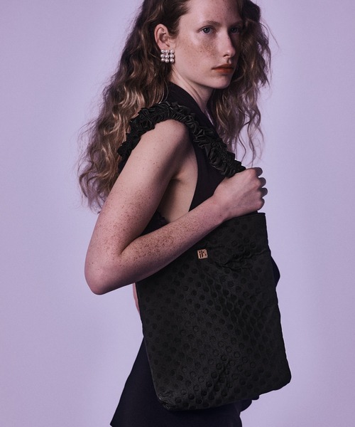 IRIS47(イリスフォーセブン)の「【IRIS 47】giggle tote bag/ギグル トート バッグ BO246(トートバッグ・レディース・ネイビー/グリーン・FREE)」の1枚目の写真