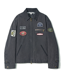 PARTIMENTO（パルティメント）の「3Mシンサレート VTGウォッシュドパッチワークジャケット[キルティングライニング]チャコール（デニムジャケット）」