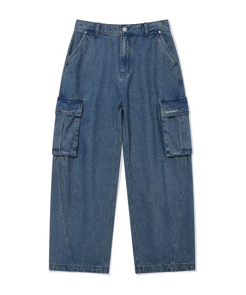 Wacky WiLLy(ワッキーウィリー)の「カーゴデニムパンツブルー(デニムパンツ・レディース・その他・LARGE/SMALL/MEDIUM)」の1枚目の写真
