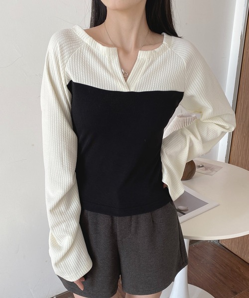 MAISON DE THERESE(メゾン ド テレーズ)の「コントラストカラー ニットトップス(ニット/セーター・レディース・A/B・S/M/L)」の22枚目の写真