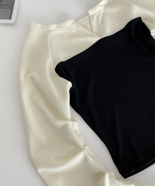 MAISON DE THERESE(メゾン ド テレーズ)の「コントラストカラー ニットトップス(ニット/セーター・レディース・A/B・S/M/L)」の4枚目の写真