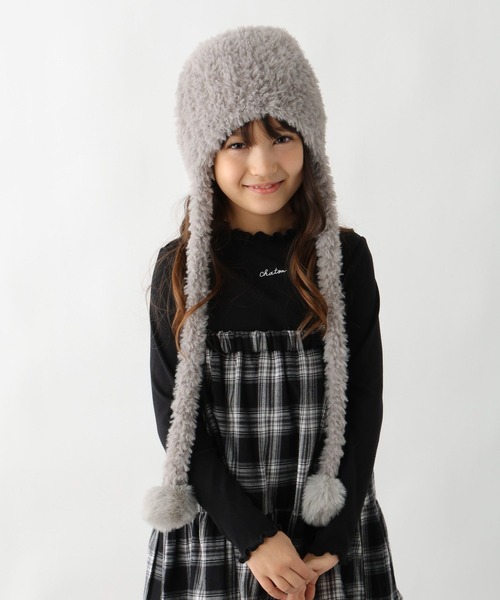 GLOBAL WORK（グローバルワーク）の「ポンポンニットワッチ/606708（ニットキャップ/ビーニー・キッズ・オフホワイト/グレー系その他3・FREE）」の6枚目の写真