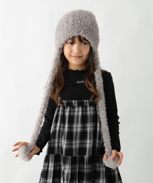 GLOBAL WORK（グローバルワーク）の「ポンポンニットワッチ/606708（ニットキャップ/ビーニー・キッズ・オフホワイト/グレー系その他3・FREE）」の7枚目の写真