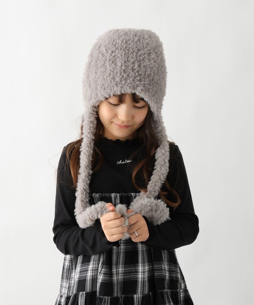 GLOBAL WORK（グローバルワーク）の「ポンポンニットワッチ/606708（ニットキャップ/ビーニー・キッズ・オフホワイト/グレー系その他3・FREE）」の8枚目の写真