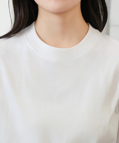 DAYRA(デイラ)の「コットン クルーネック 袖口 切替 カットソー(Tシャツ/カットソー・レディース・ホワイト/ブラック・S/M/XL)」の10枚目の写真
