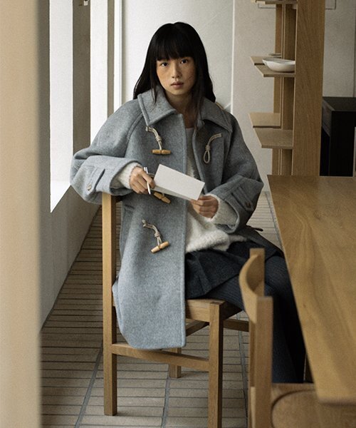 LINGSEOUL(リングソウル)の「duffle half coat-gray(チェスターコート・レディース・その他・FREE)」の1枚目の写真
