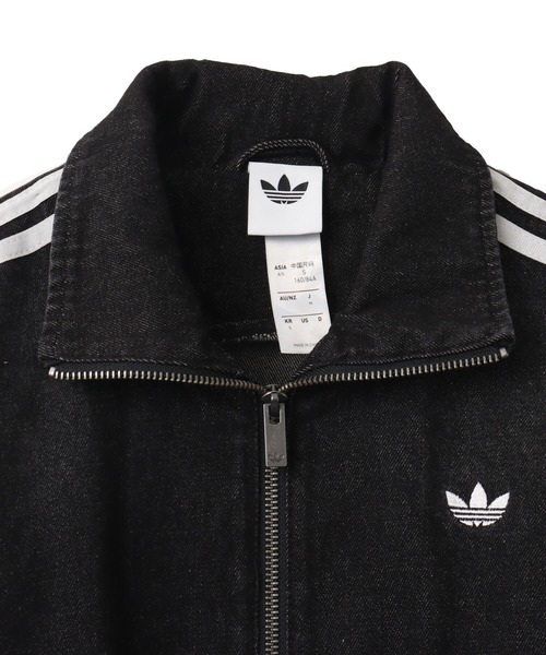 adidas(アディダス)の「adidas DENIM LACING FB JACKET / アディダス デニム レーシング ファイヤーバード ジャケット(その他アウター・レディース・ブラック・L/M/S)」の3枚目の写真