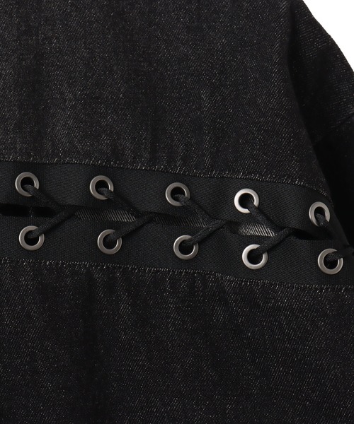 adidas(アディダス)の「adidas DENIM LACING FB JACKET / アディダス デニム レーシング ファイヤーバード ジャケット(その他アウター・レディース・ブラック・L/M/S)」の10枚目の写真