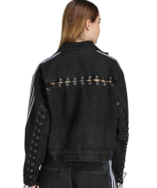 adidas(アディダス)の「adidas DENIM LACING FB JACKET / アディダス デニム レーシング ファイヤーバード ジャケット(その他アウター・レディース・ブラック・L/M/S)」の12枚目の写真