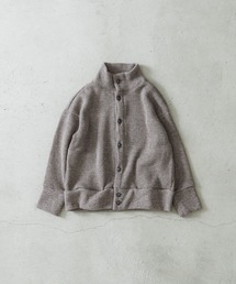 quadro（クオドロ）の「ホットレイワッフルスタンドカラーカーディガン（カーディガン/ボレロ）」