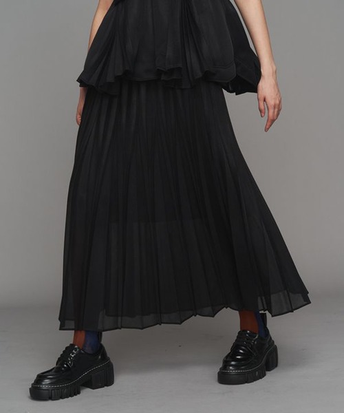 UN3D./アンスリード】SHEER ORIGAMI PLEATS SK/シアーオリガミプリーツ