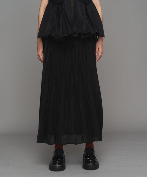 UN3D./アンスリード】SHEER ORIGAMI PLEATS SK/シアーオリガミプリーツ