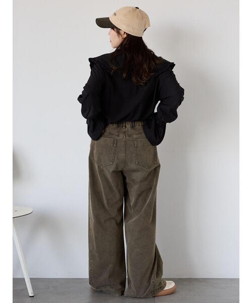 ehka sopo（エヘカソポ）の「ビックカラーブラウス（シャツ/ブラウス・レディース・ブラック/オフホワイト/キナリ・F）」の9枚目の写真