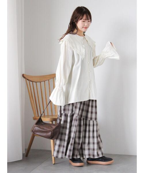 ehka sopo（エヘカソポ）の「ビックカラーブラウス（シャツ/ブラウス・レディース・ブラック/オフホワイト/キナリ・F）」の17枚目の写真