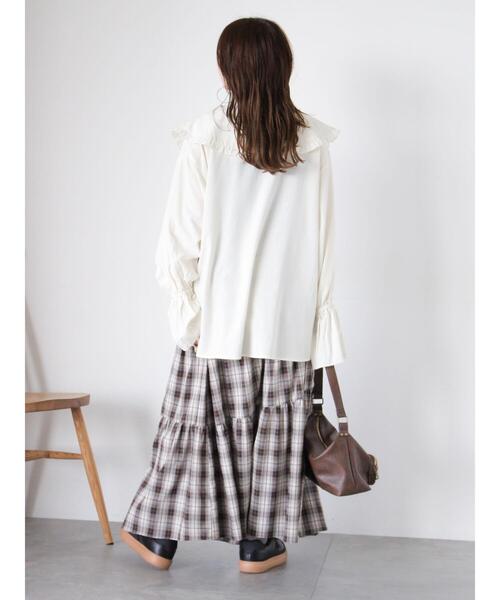 ehka sopo（エヘカソポ）の「ビックカラーブラウス（シャツ/ブラウス・レディース・ブラック/オフホワイト/キナリ・F）」の18枚目の写真