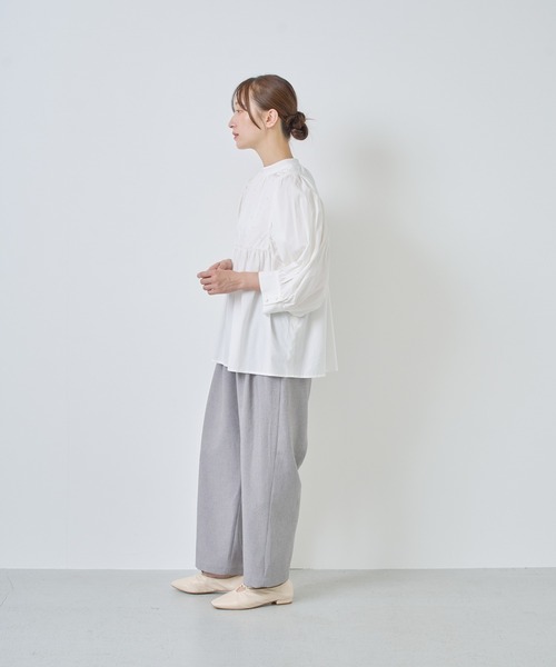Kelen(ケレン)の「「KELEN / ケレン」 ラメ糸ドット刺繍ギャザーブラウス(シャツ/ブラウス・レディース・オフホワイト/ブラック/グレイッシュベージュ・S/M)」の14枚目の写真