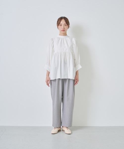 Kelen(ケレン)の「「KELEN / ケレン」 ラメ糸ドット刺繍ギャザーブラウス(シャツ/ブラウス・レディース・オフホワイト/ブラック/グレイッシュベージュ・S/M)」の18枚目の写真