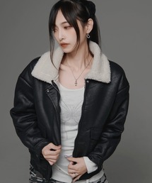 ジャケット・アウター kom Javaジャバコラボ》ふわり軽い着心地。JAVAマウンテン刺繍ダブルジップ