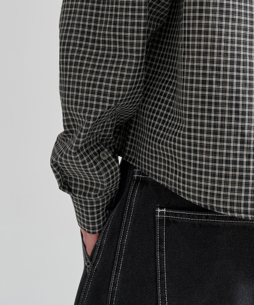 JUAN HOMME(ジュアンオム)の「クロップフィットチェックシャツ(ブラック)(シャツ/ブラウス・メンズ・その他・MEDIUM/LARGE)」の6枚目の写真