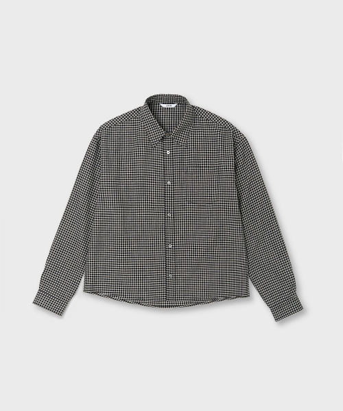 JUAN HOMME(ジュアンオム)の「クロップフィットチェックシャツ(ブラック)(シャツ/ブラウス・メンズ・その他・MEDIUM/LARGE)」の5枚目の写真