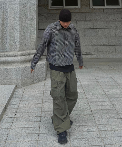 JUAN HOMME(ジュアンオム)の「クロップフィットチェックシャツ(ブラック)(シャツ/ブラウス・メンズ・その他・MEDIUM/LARGE)」の2枚目の写真