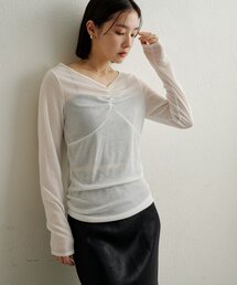 サテンバインダーロングTシャツ