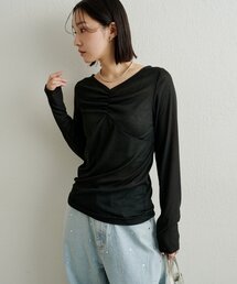 サテンバインダーロングTシャツ