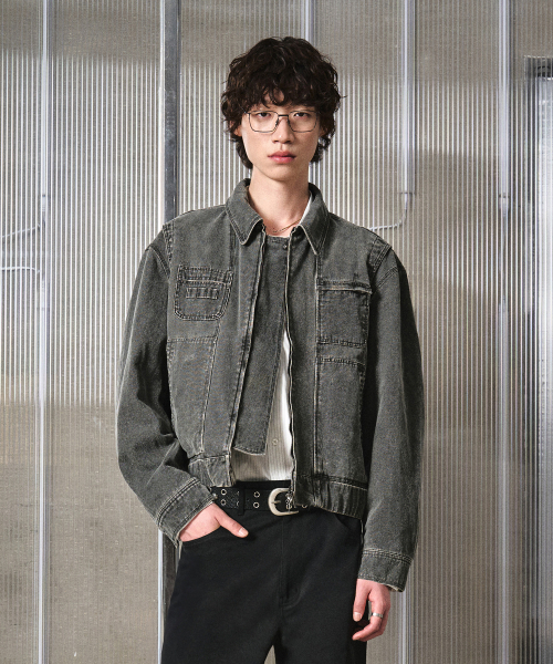 LMOOD(エルムード)の「ワークショップキャンバスコットンブルゾンジャケットガーメントダークグレー(ブルゾン・レディース・その他・44/46/48)」の2枚目の写真
