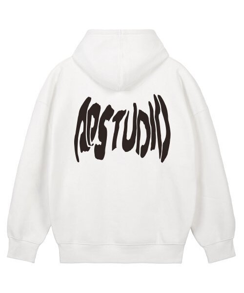 ASTRAL PROJECTION(アストラルプロジェクション)の「エイピースタジオ ゴーストレタリング オーバーサイズ ワイドショルダー フードパーカー_ホワイト(パーカー・メンズ・その他・MEDIUM/LARGE/X-LARGE/XX-LARGE)」の2枚目の写真